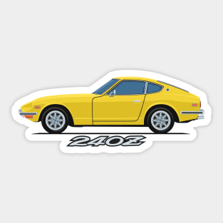 240z Fairlady classic sport coupe side yellow Sticker